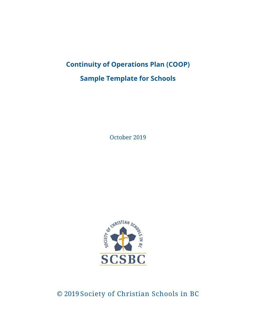 SCSBC DRP Template Oct 2019 Draft 2